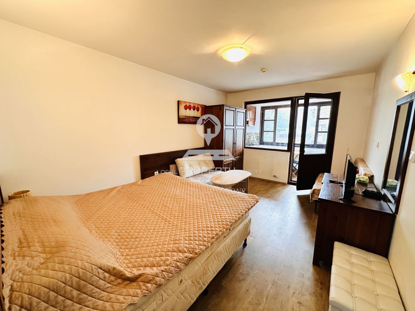 НАПЪЛНО ОБЗАВЕДЕНО СТУДИО С ТОП ЛОКАЦИЯ В СГРАДА "ТАМПЛИЕР", КВ. ГРАМАДЕТО, ГР. БАНСКО. - 0