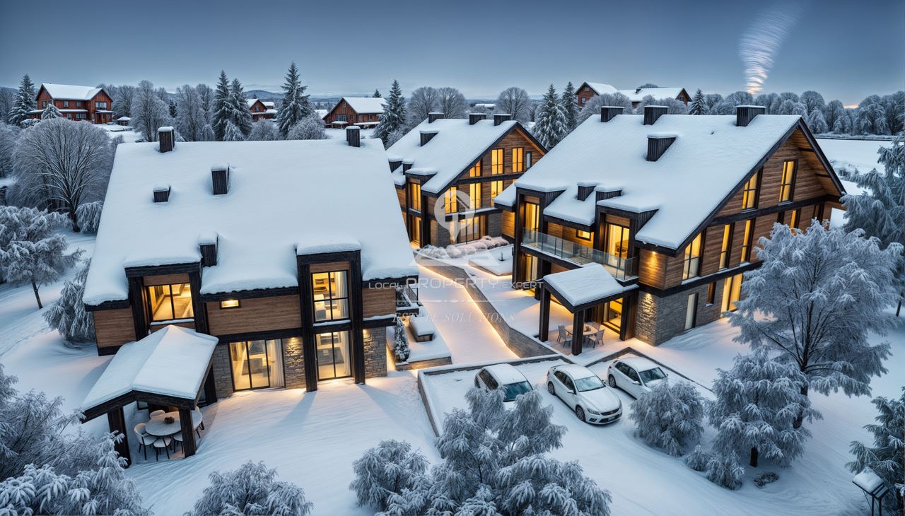 ЛУКСОЗНИ КЪЩИ С ФУНКЦИОНАЛНО РАЗПРЕДЕЛЕНИЕ НА МЕТРИ ОТ СКИ ЗОНАТА НА ГР. БАНСКО - 0