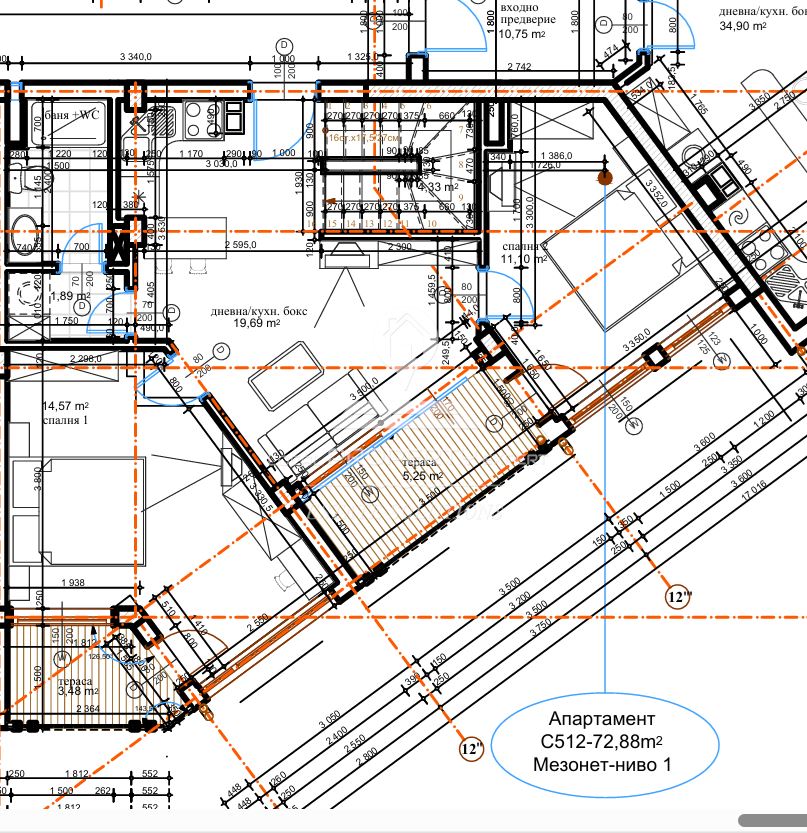 МЕЗОНЕТ С ЮЖНО ИЗЛОЖЕНИЕ, В ЖИЛИЩНА СГРАДА "ORCHARD" ГР. БАНСКО - 0