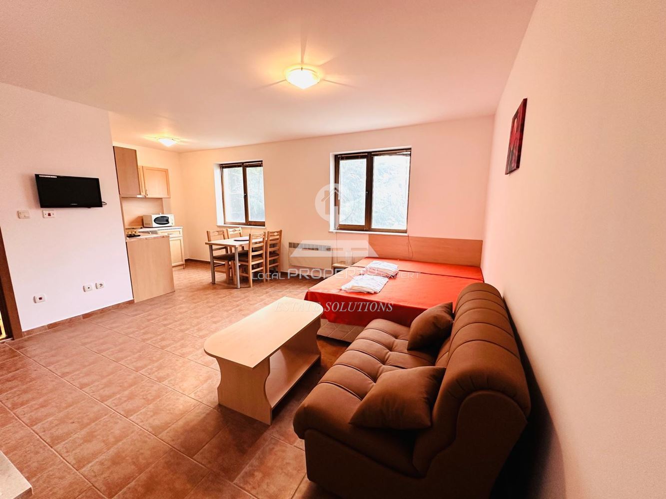 ОБЗАВЕДЕНО СТУДИО ПОД НАЕМ В ЖИЛИЩНА СГРАДА "СТАРИЯТ ХАН", М. ГРАМАДЕТО ГР.БАНСКО - 0