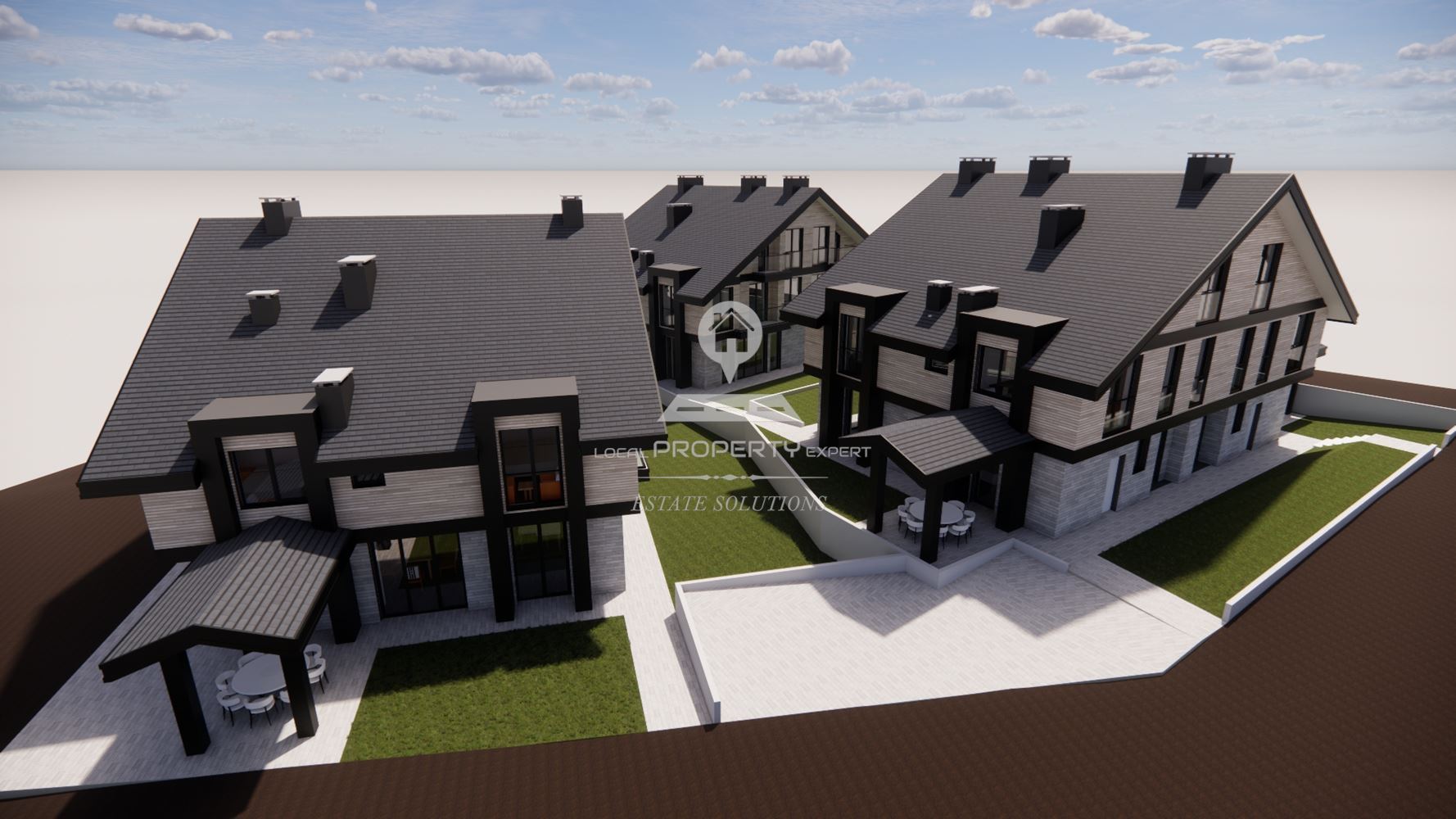 ЛУКСОЗНИ КЪЩИ НА МЕТРИ ОТ СКИ ЛИФТ БАНСКО. - 0