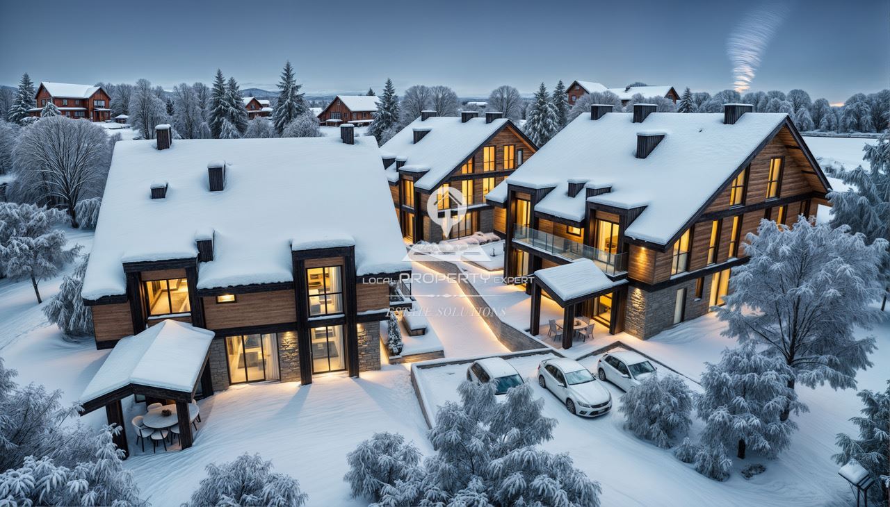 ЛУКСОЗНИ КЪЩИ НА МЕТРИ ОТ СКИ ЛИФТ БАНСКО. - 0