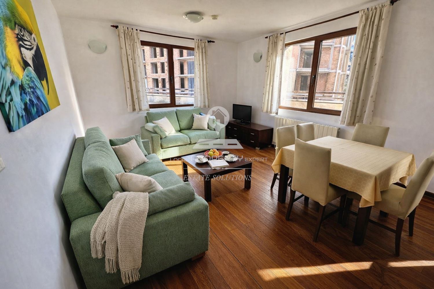 ОБЗАВЕДЕН, ТРИСТАЕН АПАРТАМЕНТ В КОМПЛЕКС "BELLEVUE RESIDENCE" ГР.БАНСКО. - 0