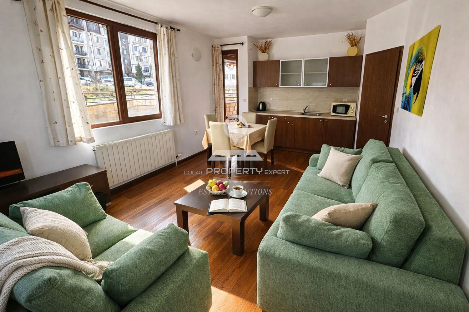 ОБЗАВЕДЕН, ТРИСТАЕН АПАРТАМЕНТ В КОМПЛЕКС "BELLEVUE RESIDENCE" ГР.БАНСКО. - 0